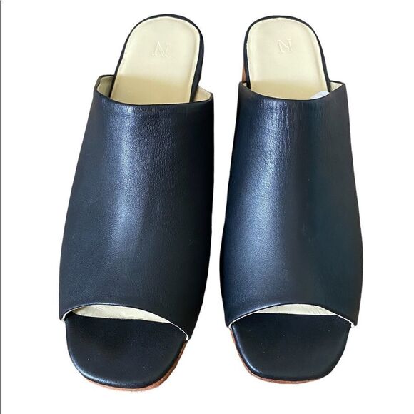 Nitolo | Paloma Open Toe Heeled Mules in Black | 9.5 - Picture 6 of 9